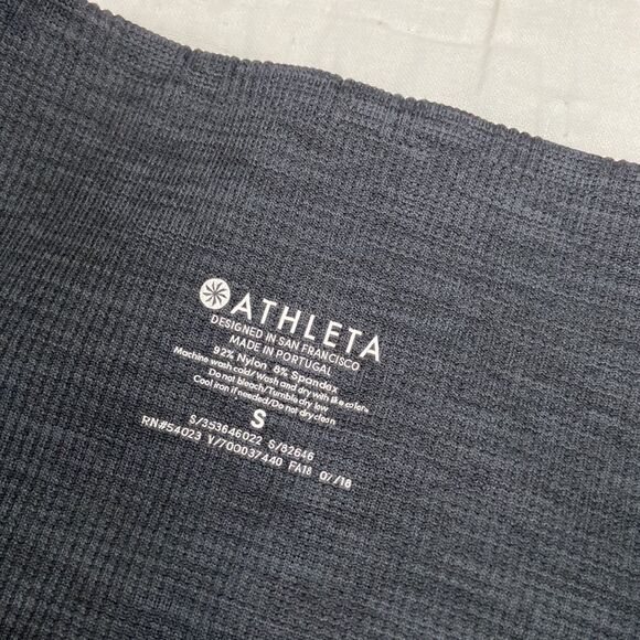 Athleta Heathered Gray Cutout Holes in Legs Design size Small - Picture 2 of 7
